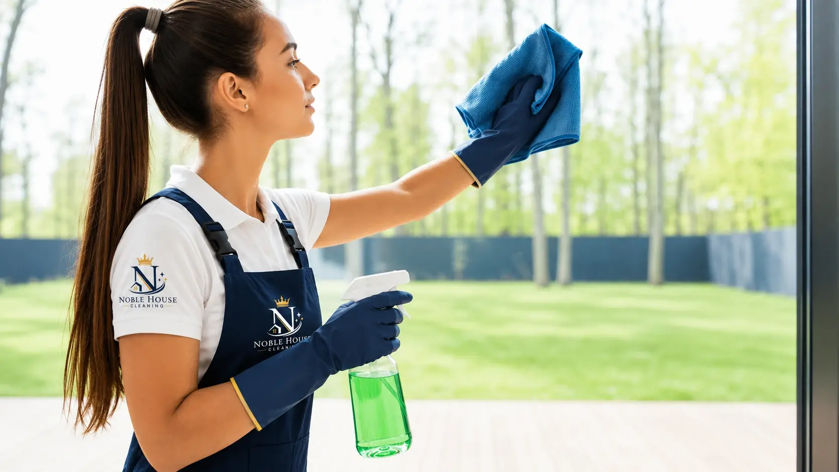 Noble House Cleaning's team at work in Fort Lee, NJ