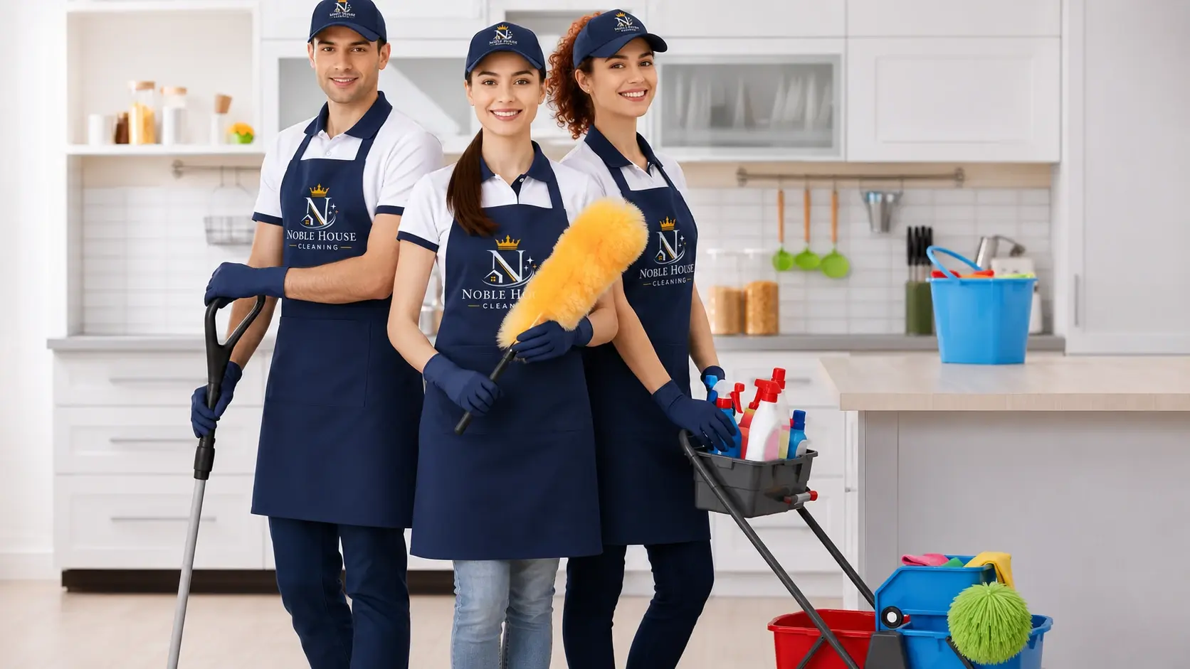 Noble House Cleaning's team at work in Oradell, NJ Noble House Cleaning's team at work in Oradell, NJ